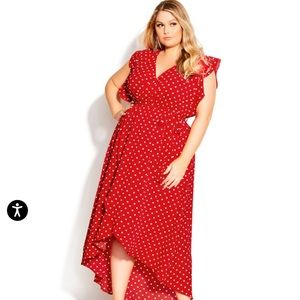 Avenue- Red Love Maxi Dress - Red